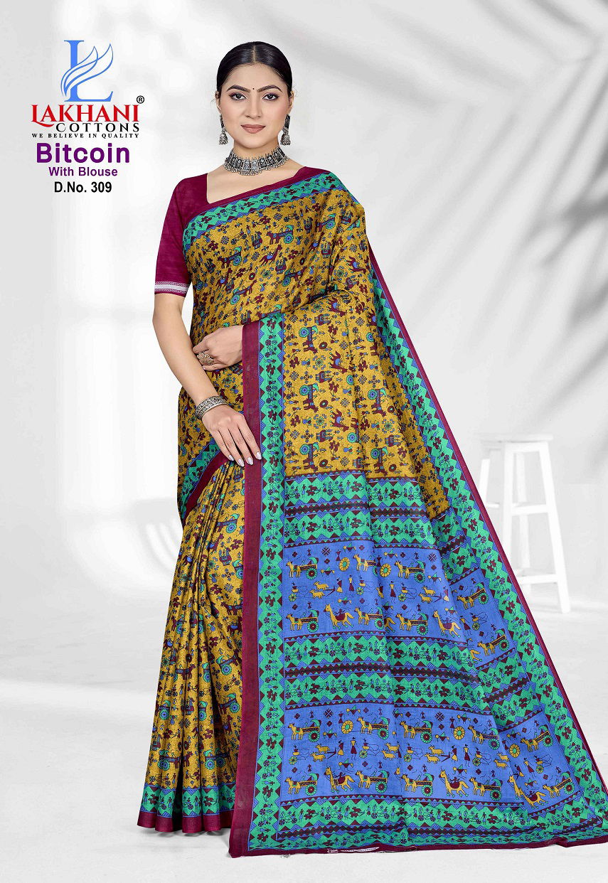 Bitcoin Vol 3 By Lakhani Cotton Printed Daily Wear Saree Orders In India